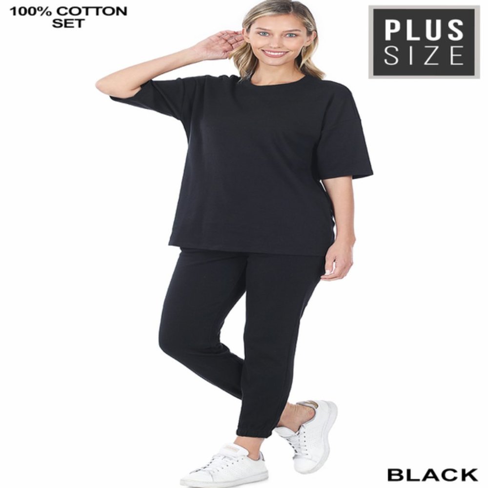 Plus Size Top and Jogger Pants set